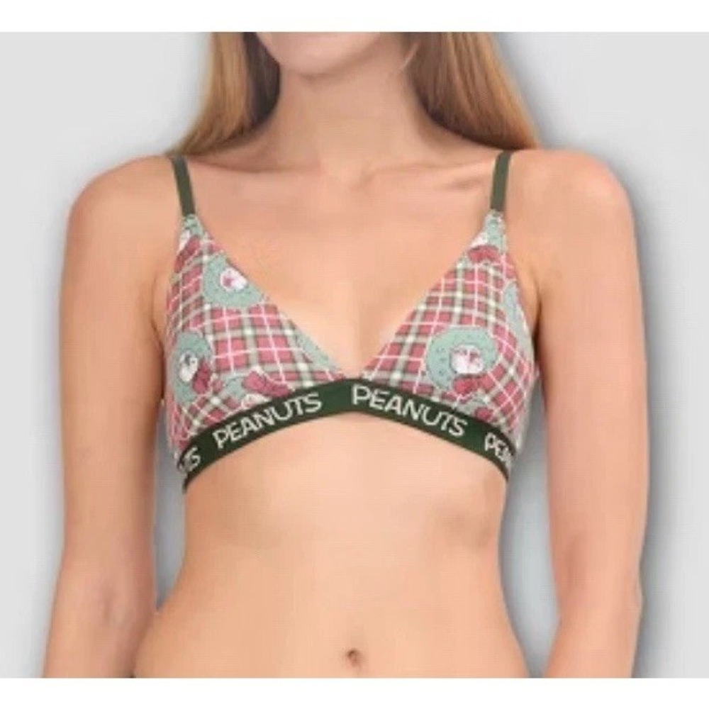 Christmas Bra-Peanuts Snoopy Holiday Bra - Women's Sz L- New